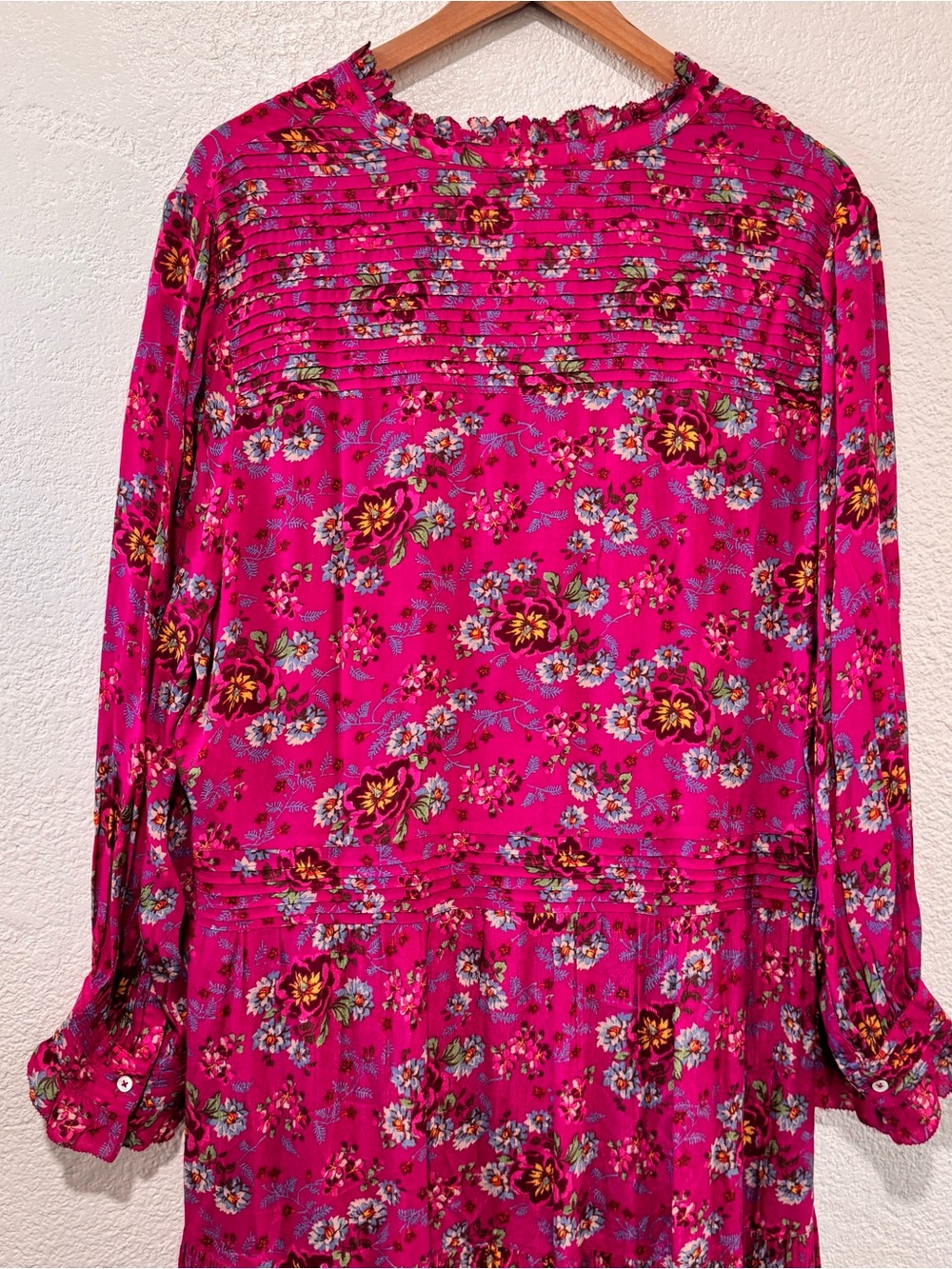 Sundance Raspberry Zora Floral Ruffle Dress XL - Picture 9 of 11